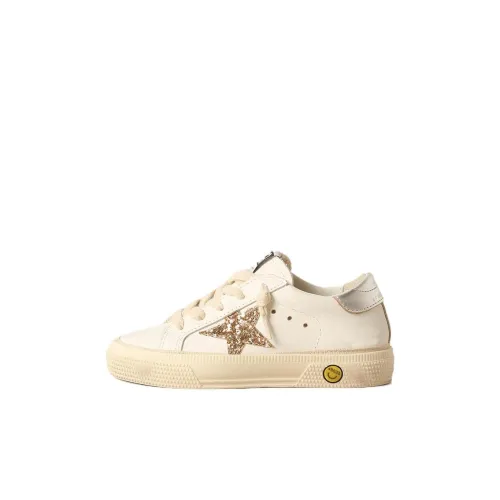 Golden Goose May Star Детские Скейтбординги Низкий Топ Белый Kids