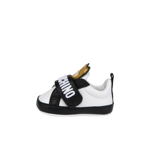 MOSCHINO Тедди Низкий Топ Предходячая Обувь для Малышей Черный Белый Infant и Toddler
