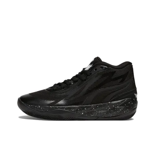 PUMA MB.02 Детские баскетбольные кроссовки MID Топ Черный Школьный возраст