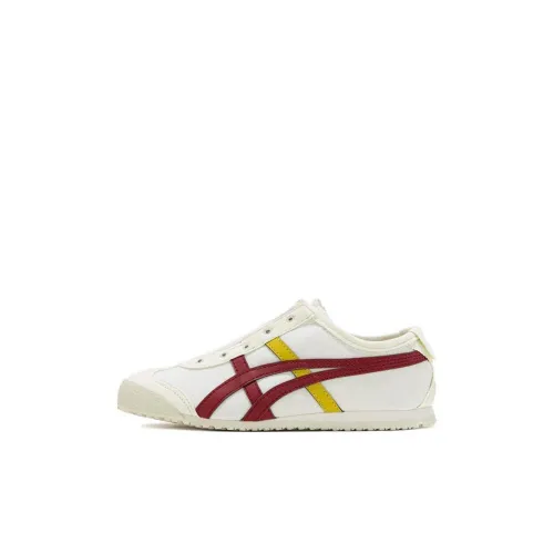 Onitsuka Tiger Амортизация Износостойкие Низкие Кеды для Детей Lifestyle Shoes Хаки Красный Детский