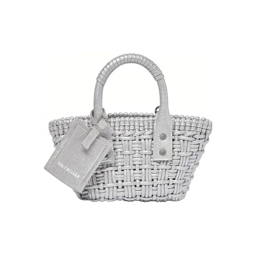 Balenciaga Bistro Внутренний карман на молнии Корзинка-сумка Ручная Сумка через плечо Мини Женская Серый