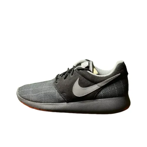 Nike Roshe One Устойчивый к истиранию Низкий Топ Детские Беговые Кроссовки Черные Подростки