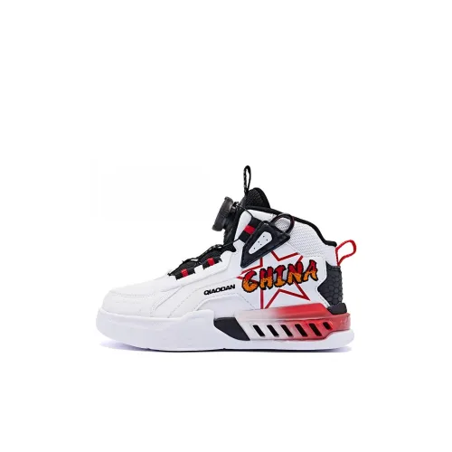 QIAODAN Детская повседневная обувь High Top Jordan - белый/Aurora красный - дошкольная