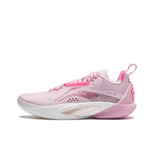 LINING YOUNG Детская баскетбольная обувь Low Top Soft Cherry Blossom Розовая Унисекс