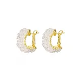 Серьги в форме буквы "C", золотые