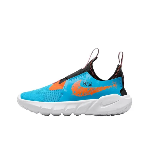 Nike Flex Runner 2 Детские беговые кроссовки Низкий топ Синий Оранжевый Kids