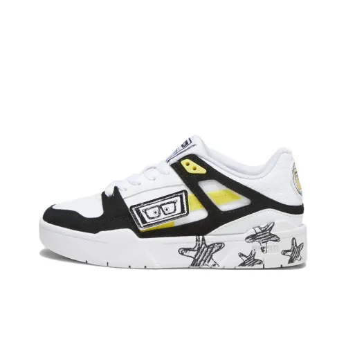 PUMA x SPONGEBOB Детские Скейтбординги Низкий Верх Белый Для Школьников