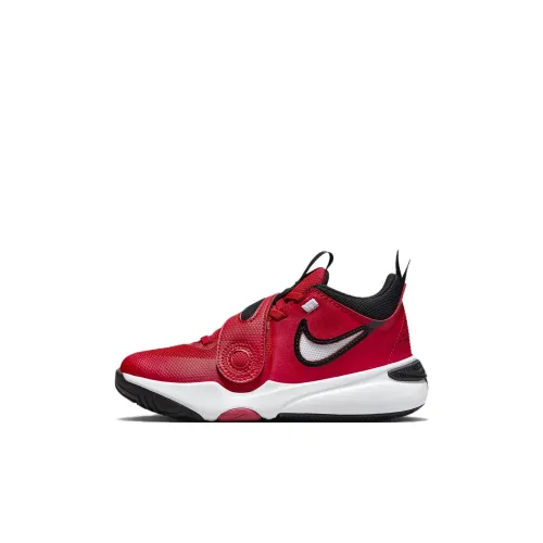 Nike Team Hustle D 11 Slip-Resistant Abrasion-Resistant Low Top Kids Lifestyle Shoes Red Children's Найк Team Hustle D 11 противоскользящий устойчивый к истиранию низкий топ детские повседневные кроссовки красный для детей