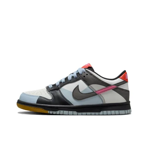 Nike Dunk Детские Скейтбординги Низкие Топы Белый, Синий, Черный Унисекс