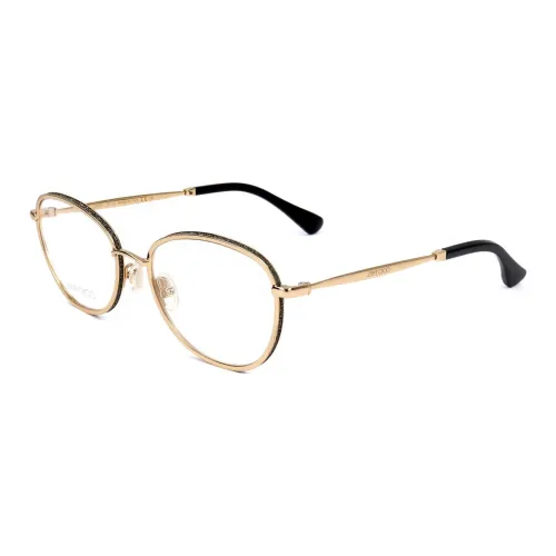 Jimmy Choo Металл Овал Оправы для очков Женские Золотой