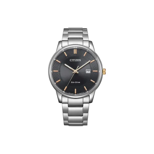 CITIZEN Световой Кварцевый Механизм Металлический Ремешок Мужские Часы Серый Циферблат