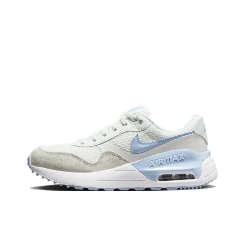 Nike Air Max SYSTM Дышащие Низкие Кеды для Детей Lifestyle Shoes Белый Синий Подростки