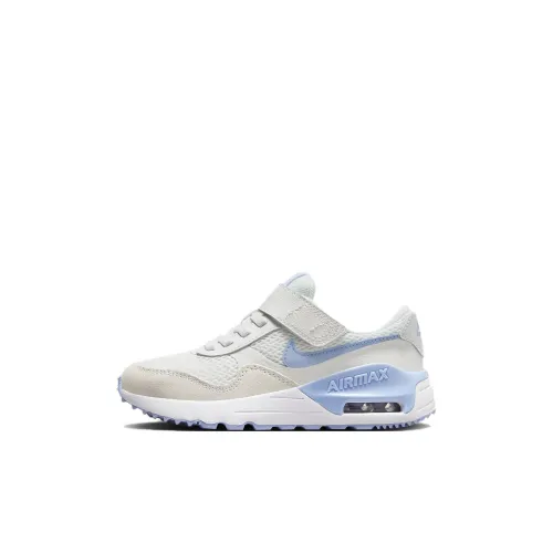 Nike Air Max SYSTM Low Топ Детские беговые кроссовки Белый Синий Дети Возраст 3-7 лет