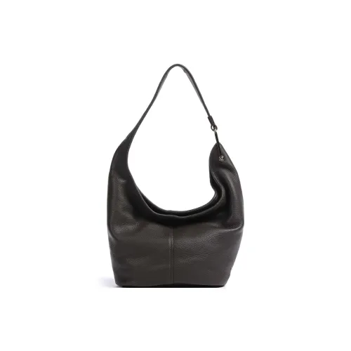 MICHAEL KORS Сумка из крупнозернистой текстуры коровьей кожи сумка через плечо женская шоколадного цвета