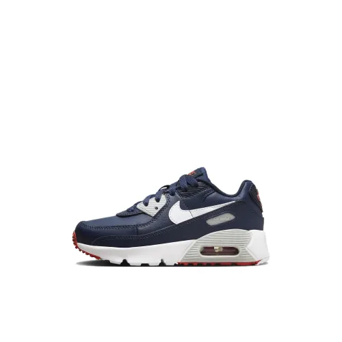 Nike Air Max 90 LTR BP Амортизация Детские повседневные кроссовки Сине-белый Для детей от 3 до 7 лет