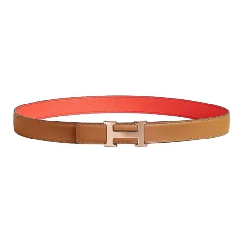 HERMES Телячья кожа Кожаные ремни Женские Коричневый Ширина 2,4CM