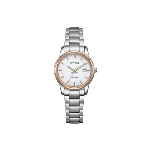 CITIZEN Светильник Кварцевый механизм Металлический ремешок Женские часы Белый циферблат