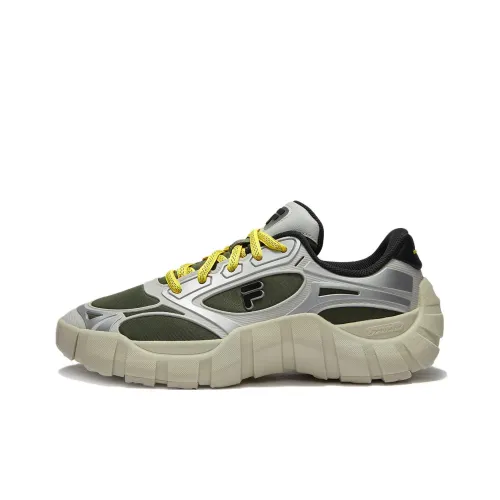 FILA FUSION BONE DX Spine Shoes Устойчивый к истиранию Дышащий Низкий Топ Casual Мужской Зеленый Серый