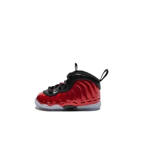 nike Foamposite One TD Амортизация MID Топ Обувь для малышей Черно-красный Infant And Toddler