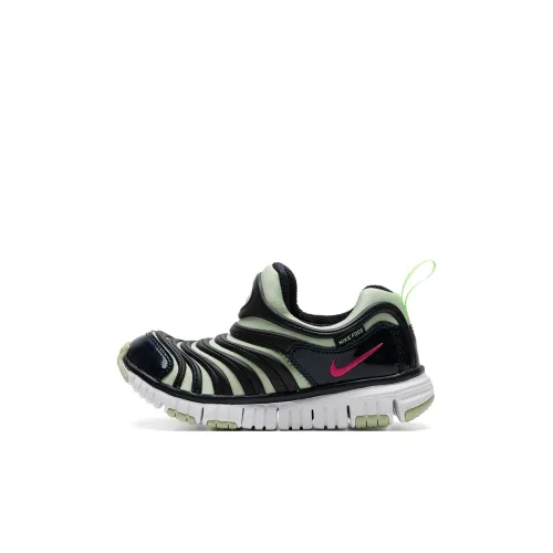 Nike Dynamo Free Амортизация Поддержка Низкий Топ KIDS Lifestyle Shoes Черный Зеленый Детские Возраст 3-7 Лет