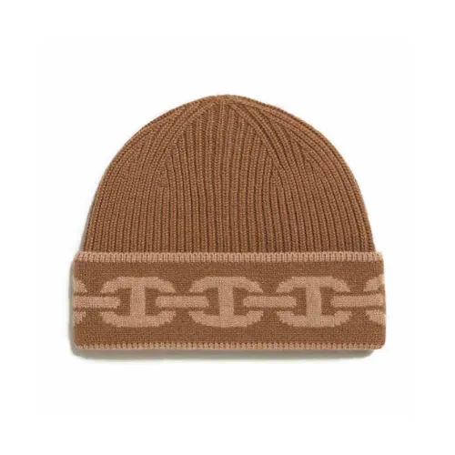 HERMES Кашемир Шапки-бини Женские Каштановый