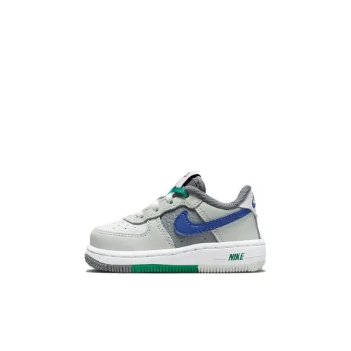 Nike Air Force 1 Split Устойчивый к истиранию Дышащий Низкий Топ Обувь для малышей Синий Серый Infant и Toddler