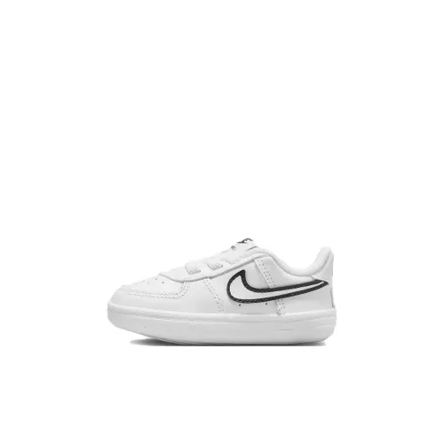 Nike Air Force 1 Slip-Resistant Низкие Топы Обувь для малышей Черный Белый Infant и Toddler
