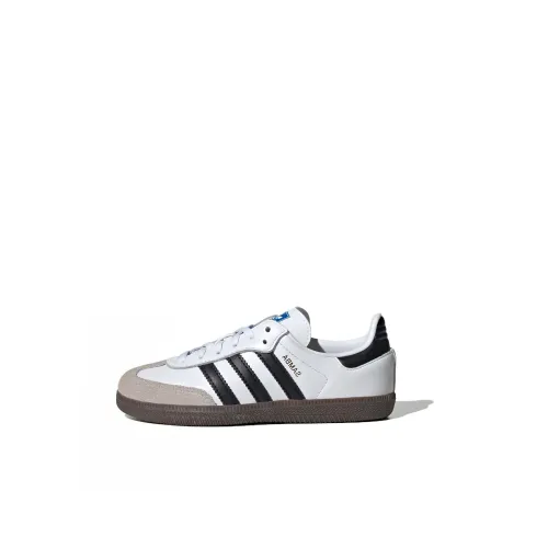 Adidas Originals SAMBA OG Детские Скейтбординги Низкий Топ Черный/Белый Пре-Школа