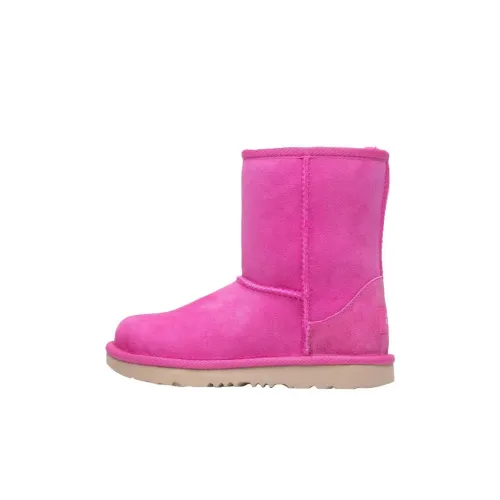 UGG CLASSIC SHORT Детские утепленные сапоги Фуксия Kids