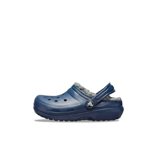 Детские Crocs Classic Lined Термические KIDS Сабо Темно-синий Угольно-серый