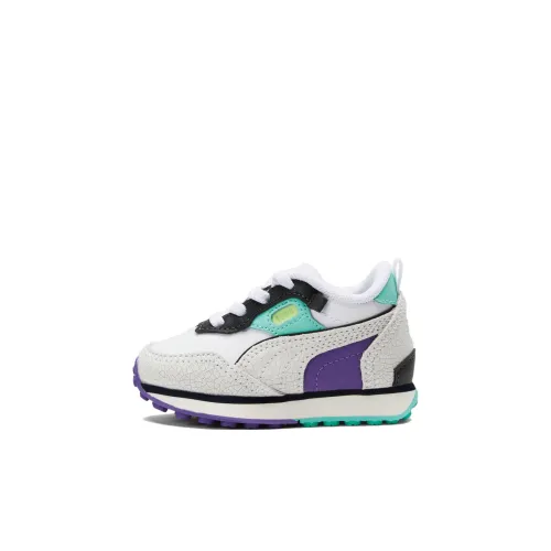 PUMA Rider FV Обувь для малышей Низкий топ PUMA Белый/Плоская подошва Темно-серый/Электрический Peppermint Детский