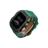 [Черный с розово-золотой рамкой] + [Зеленый ремень с розово-золотой бабочкой-пряжкой]