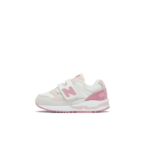 New Balance NB 530 Устойчивая к истиранию Низкая Обувь для малышей Белая Розовая для младенцев и малышей