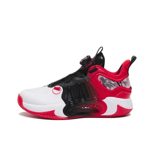 Antakids Green Mania 2,0 Детские баскетбольные кроссовки MID Топ Белый черный красный Школьный возраст