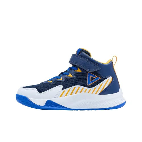 PEAK Антислип-подушки с свойствами устойчивости к истиранию Детские баскетбольные кроссовки Синий Желтый