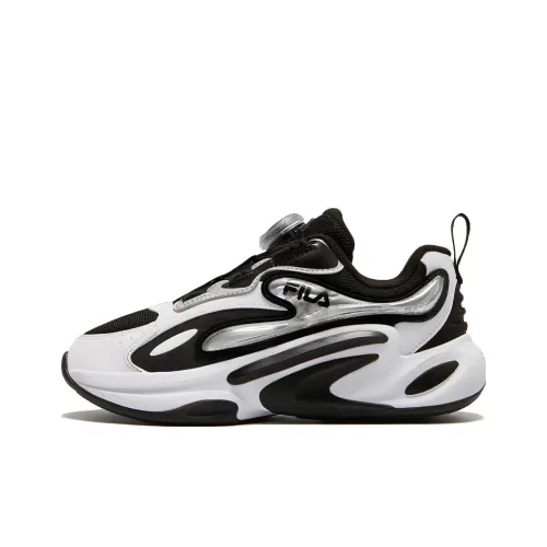 FILA KIDS Юбка Устойчивая к истиранию Низкий Топ Детская Беговая Обувь Черный Белый