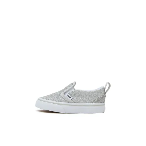 Vans Slip On Амортизация Износостойкие Низкие Топ Обувь для малышей Gray Infant и Toddler