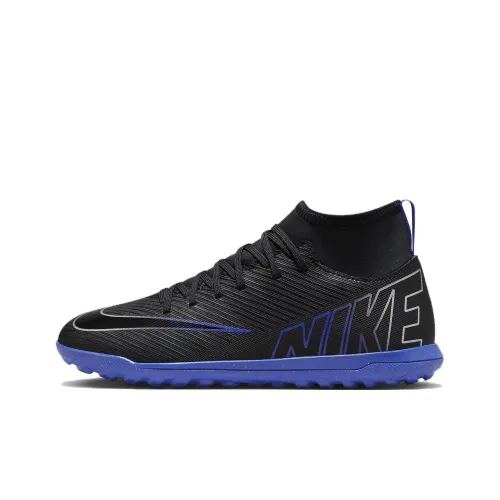 nike Mercurial Superfly 9 Anti KICK MID Топ Детские футбольные бутсы Чёрно-синий Подростки
