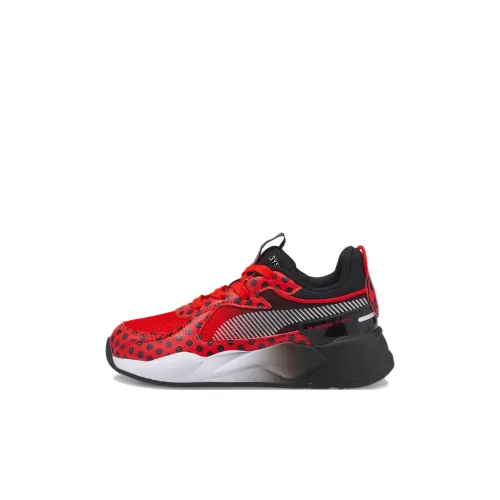 PUMA RS X Детская беговая обувь Низкий топ Черный Красный Kids