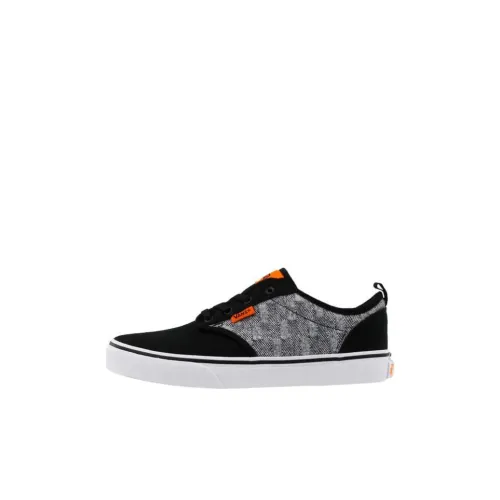 Vans Atwood Slip On Амортизация Износостойкие Низкие Кроссовки для скейтбординга Черные для детей 3-7 лет