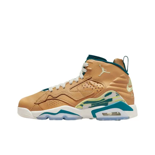 Jordan MVP 678 Амортизация Высокие Детские Баскетбольные Кроссовки Коричнево-Зеленые Подростковые