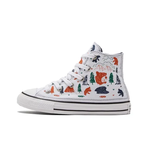 Converse Chuck Taylor All Star High Top KIDS Кеды Белый Оранжевый Подростки