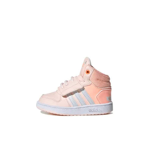Adidas Neo Hoops 2,0 MID I противоскользящий MID топ обувь для малышей розово-белый Infant и Toddler