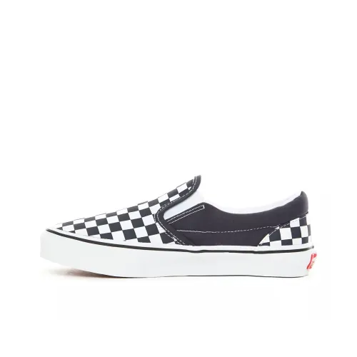Vans Slip On Series Классический Низкий Топ Детские Скейтбординги Черно-белая Шахматка Подростки