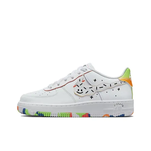 Nike Air FORCE 1 LV8 Slip-on устойчивый к истиранию дышащий низкий топ для детских скейтбордингов белый