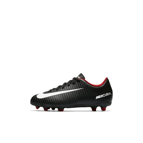 nike Mercurial Slip Resistant Shock Absorbers с антискользящими свойствами устойчивыми к истиранию низкий топ детские футбольные бутсы черный детский