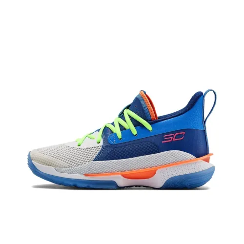 Under Armour Curry 7 Детские баскетбольные кроссовки MID Топ Школьный возраст