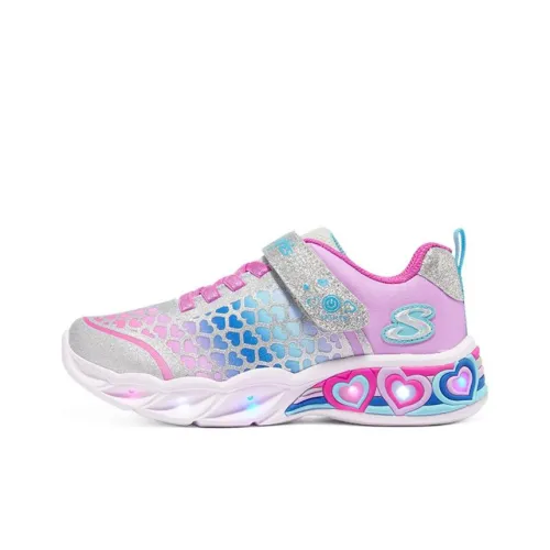 Skechers Sweetheart Lights Kids Lifestyle Shoes Серебристо-розовый Подростки
