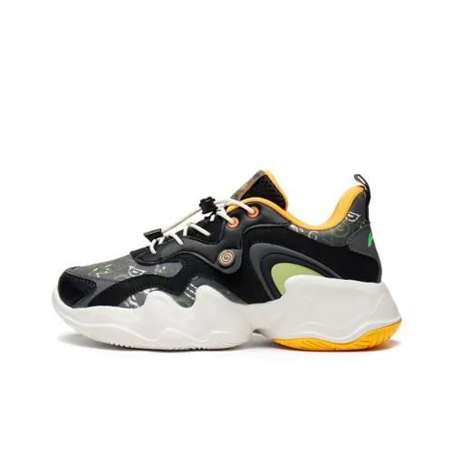 LINING YOUNG Evo·Metamorphosis Износостойкий Дышащий Низкий Топ KIDS Lifestyle Shoes Черный Серый Подростки