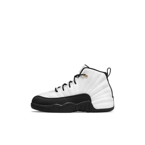 Jordan Air Джордан 12 Ретро Royalty High Топ Детские баскетбольные кроссовки Черно-белая панда Для детей 3-7 лет